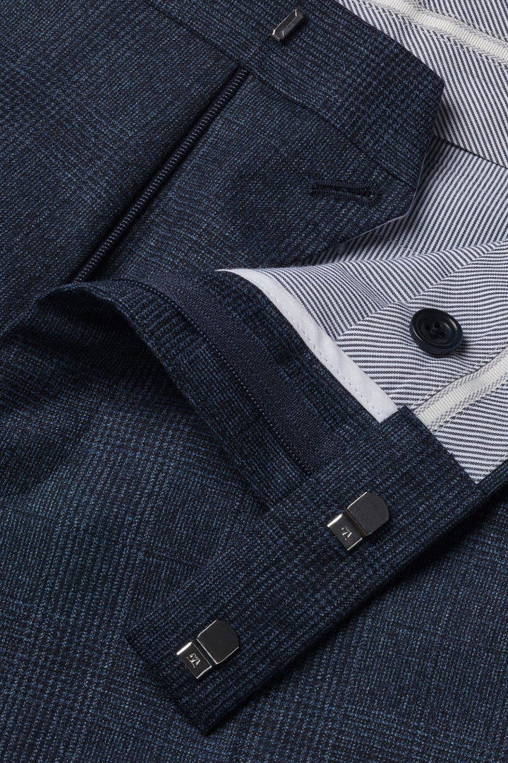 Steel Blue Pow Check Slim Fit Ultimate Performance Suit Trouser