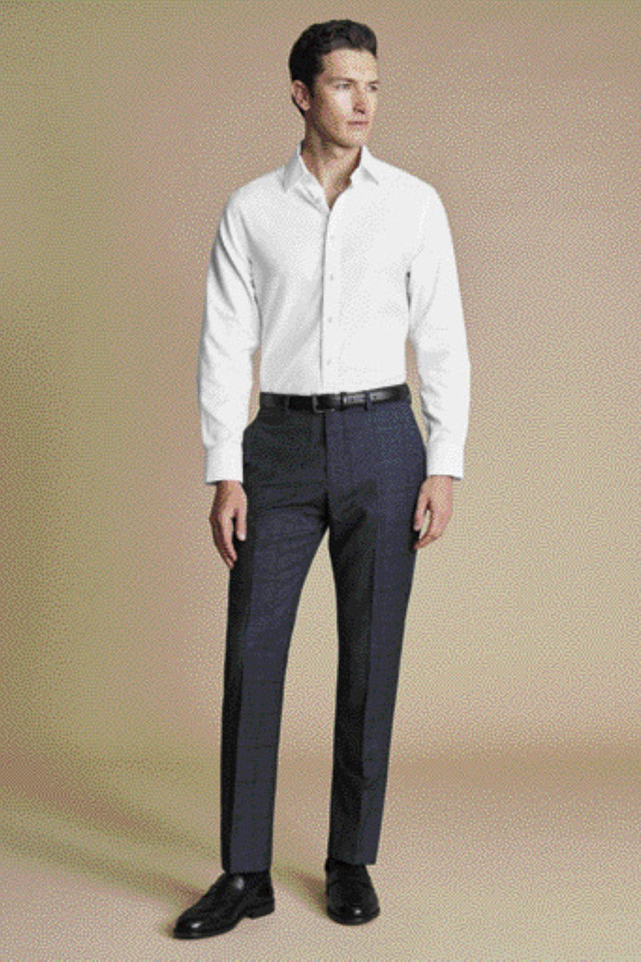 Steel Blue Pow Check Slim Fit Ultimate Performance Suit Trouser