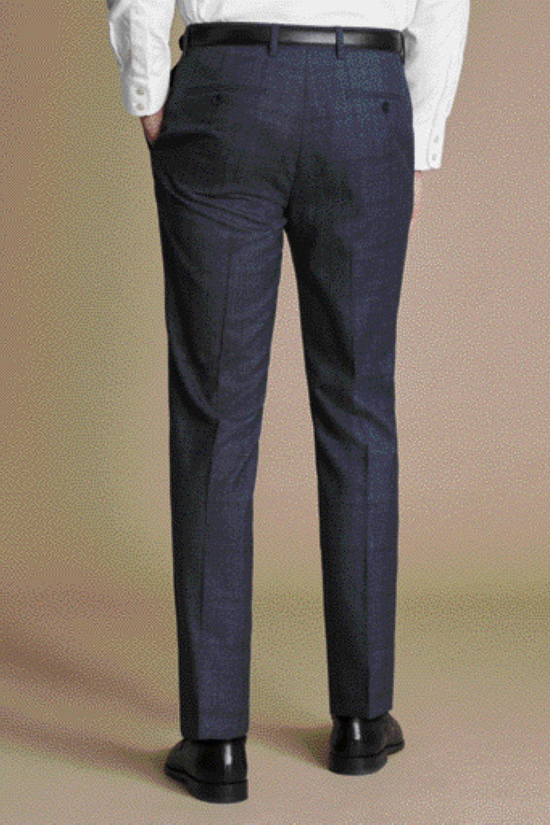 Steel Blue Pow Check Slim Fit Ultimate Performance Suit Trouser