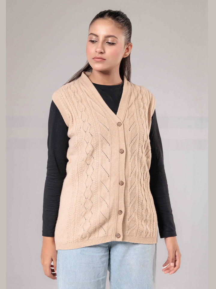 Oxford Ladies S/L Cardigan L-995 (Camel)