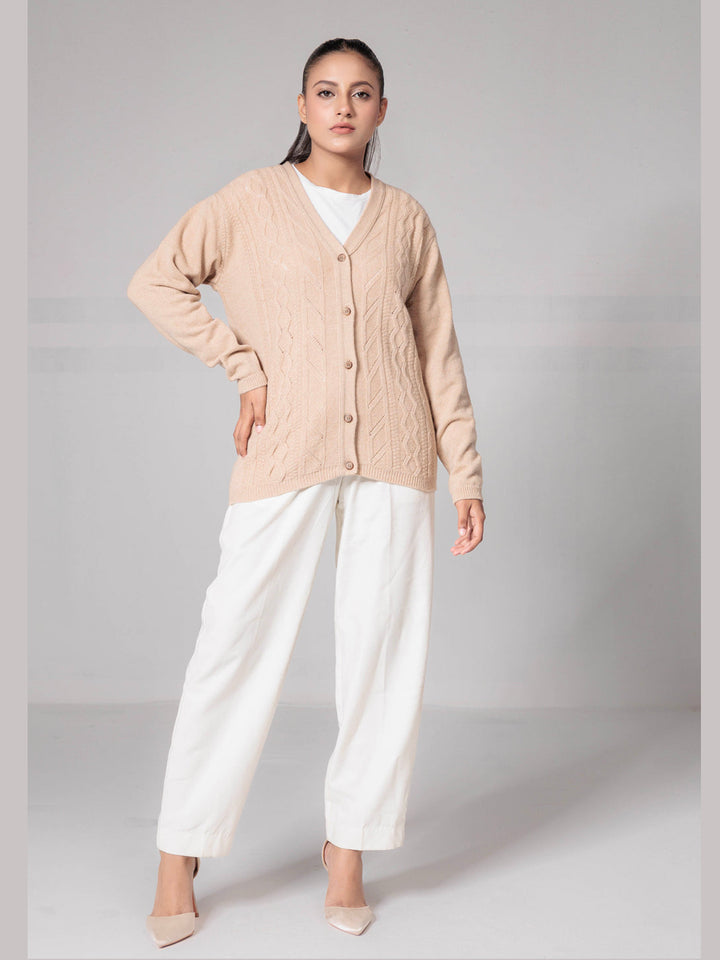 Oxford Ladies F/S Cardigan L-995 (Camel)