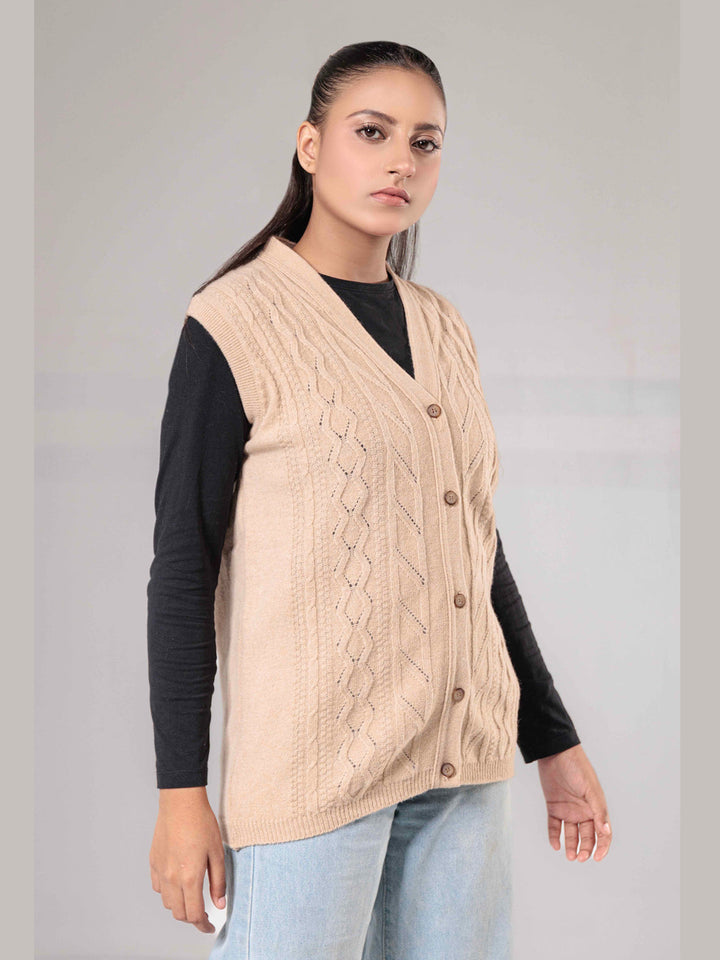 Oxford Ladies S/L Cardigan L-995 (Camel)