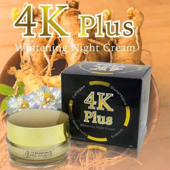 4K Plus 5X Whitening Night Cream 20g (Thai)
