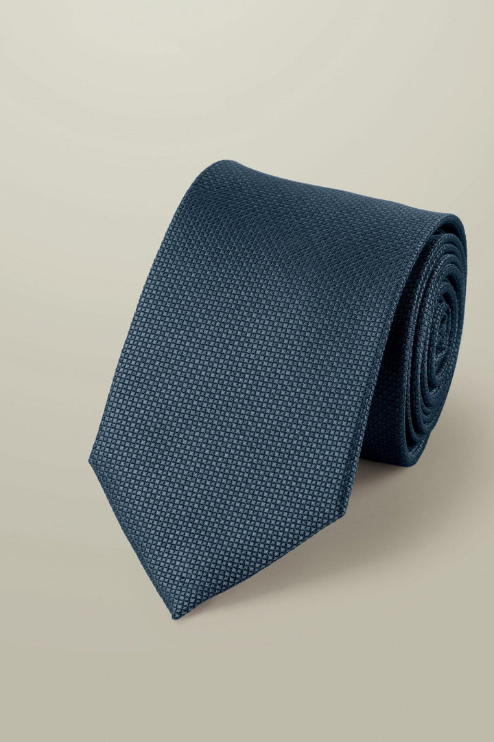 Airforce Textured Blue Silk Tie