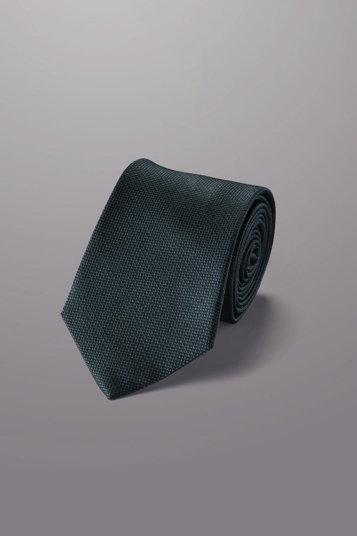 Green Silk Stain Resistant Tie