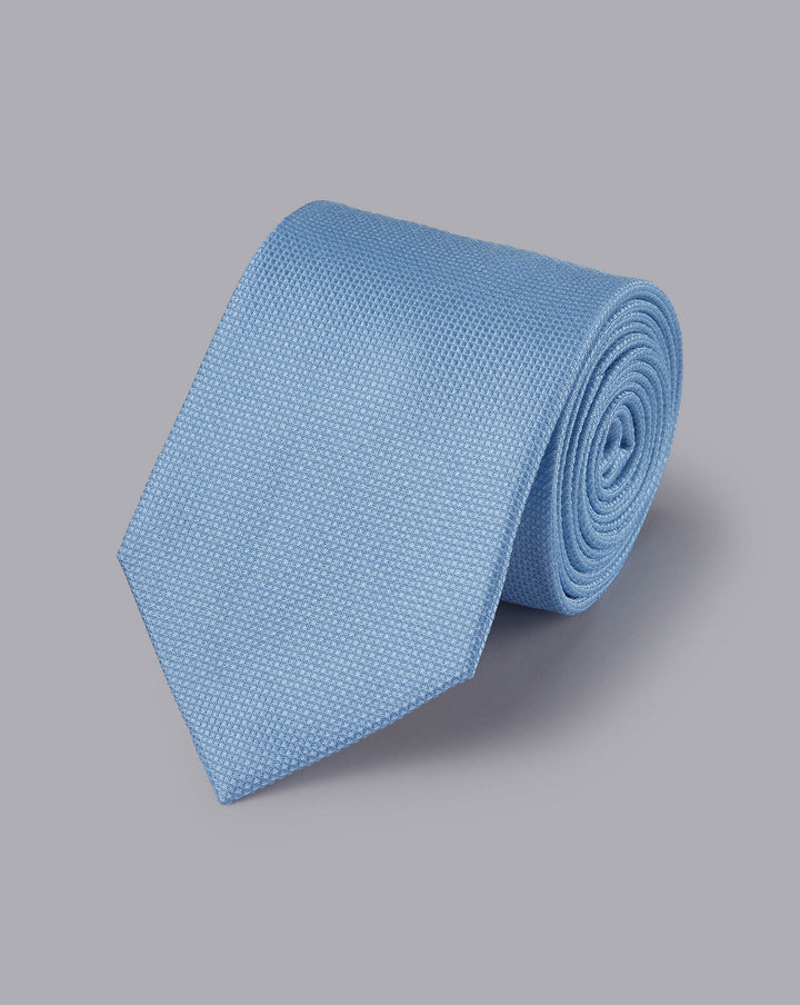 Charles Tyrwhitt Sky Blue Silk Stain Resistant Tie