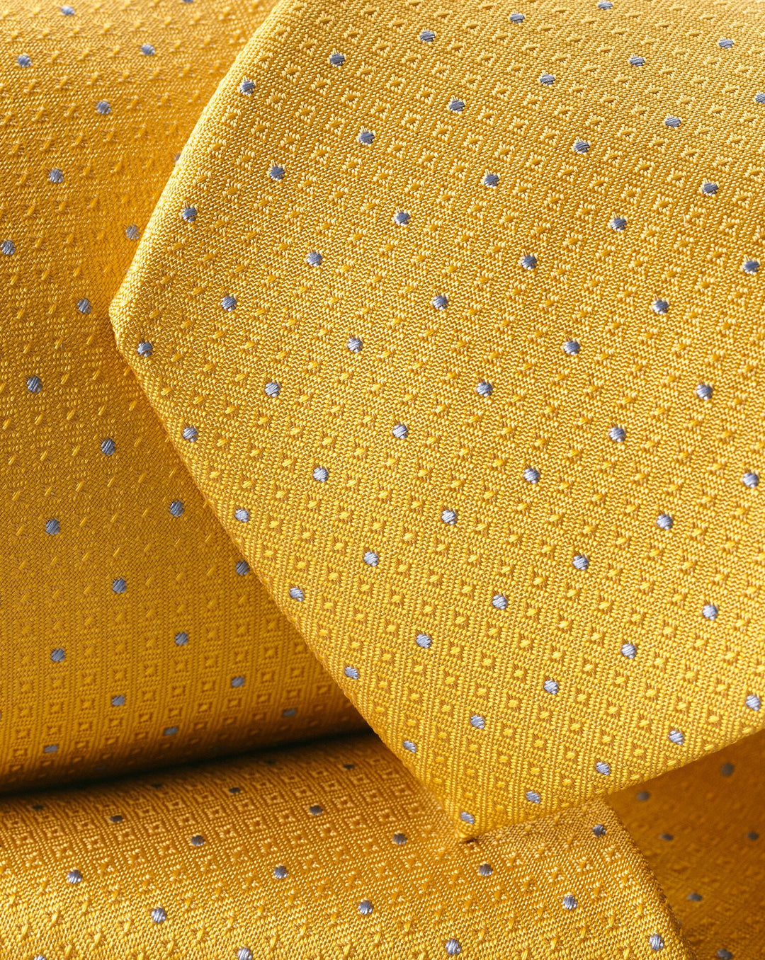 Charles Tyrwhitt Sunflower And Sky Blue Polka Dot Stain Resistant Tie