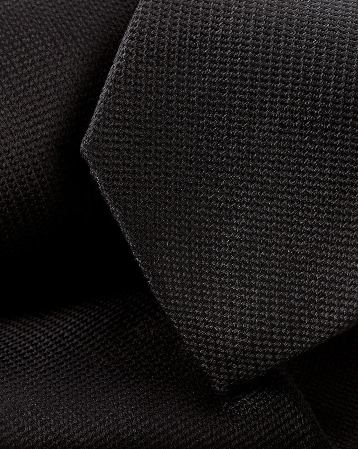 Black Silk Stain Resistant Slim Tie