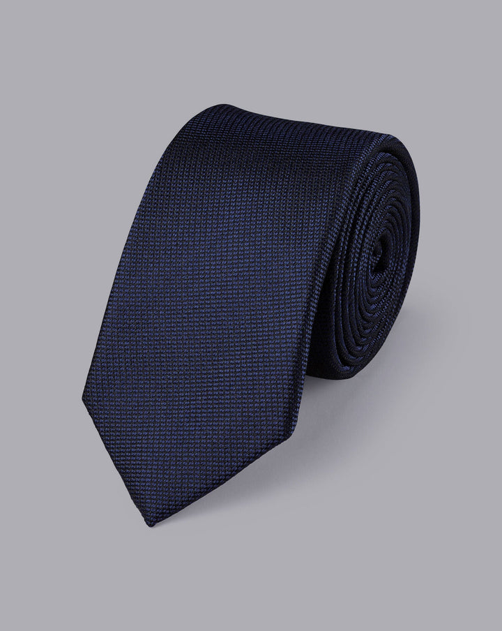 Charles Tyrwhitt French Blue Silk Stain Resistant Slim Tie