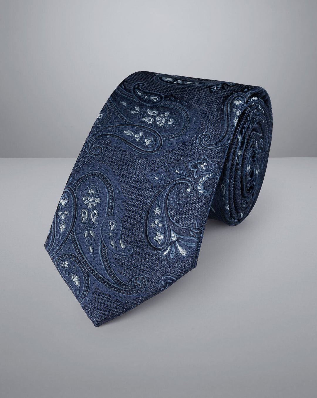 Charles Tyrwhitt French Blue Silk Paisley Tie