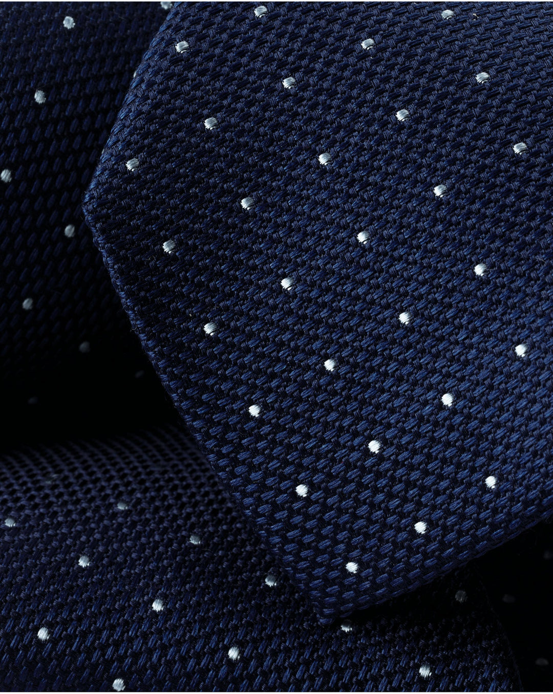 Petrol And Light Blue Spot Silk Stain Resistant Tie