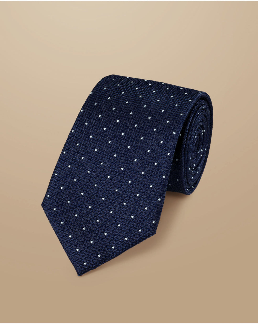 Petrol And Light Blue Spot Silk Stain Resistant Tie