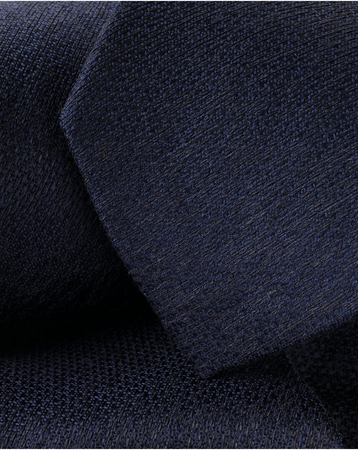 French Blue Silk Linen Tie