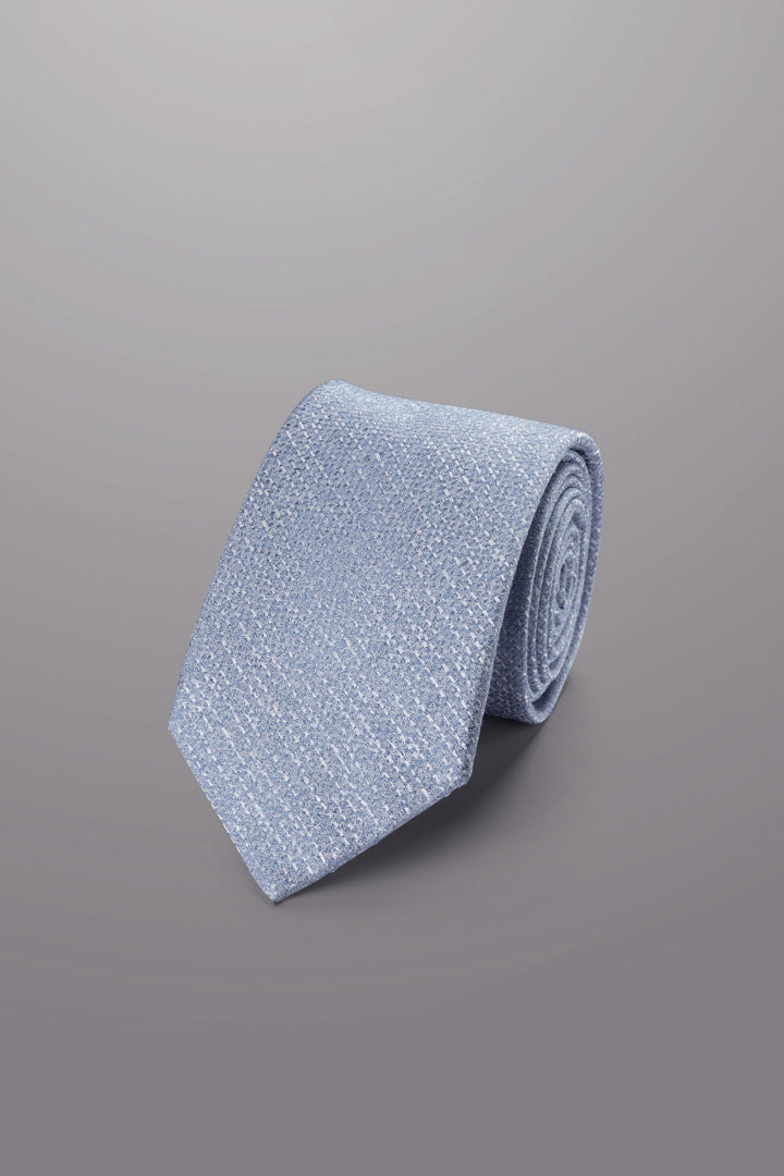 Sky Blue Silk Wool Blend Tie