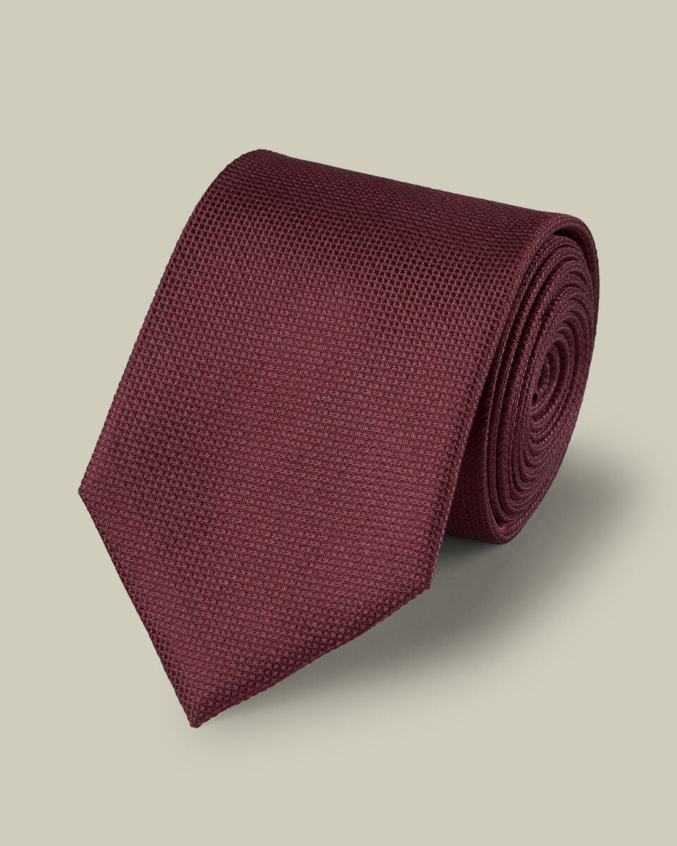 Burgundy Red Silk Tie