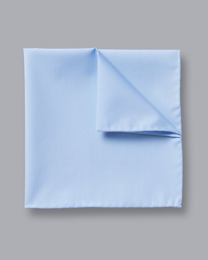 Charles Tyrwhitt Sky Blue Cotton Pocket Square