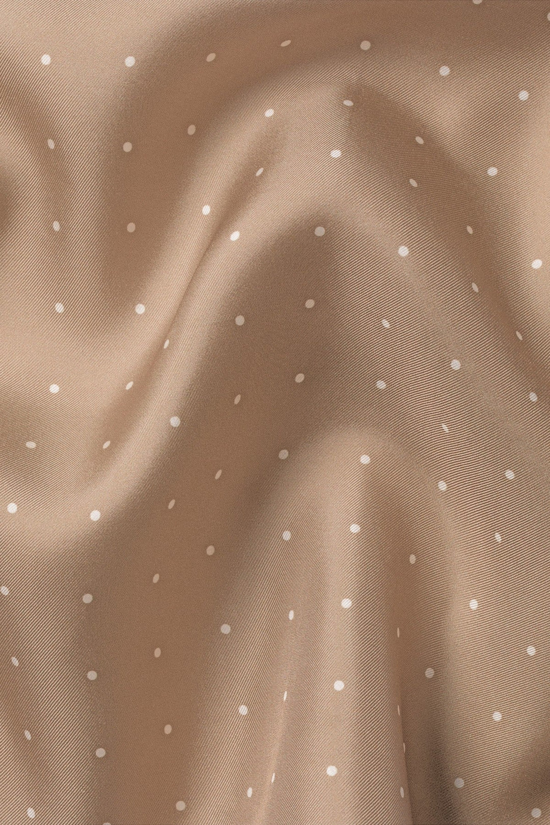Tan Silk Spot Pocket Square