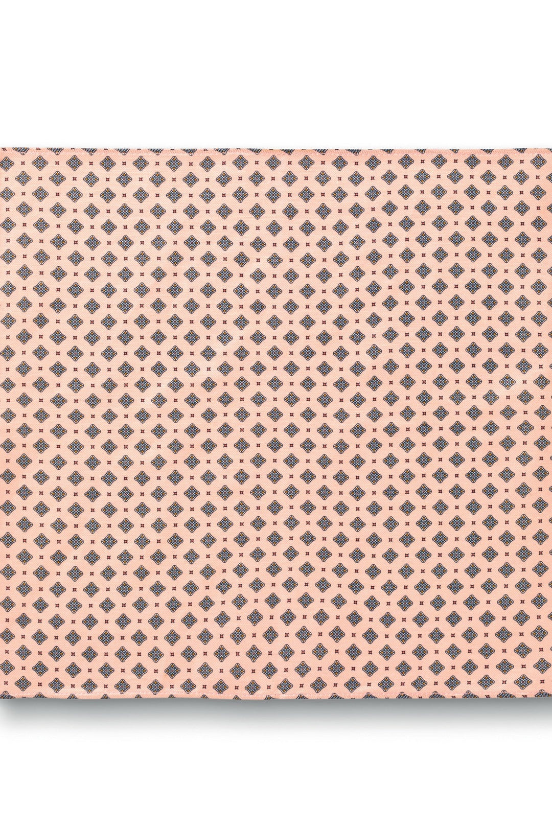 Pink Linen Silk Geo Pocket Square
