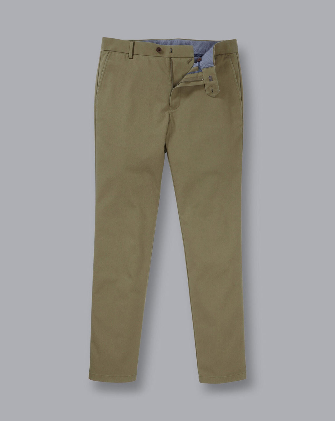 Olive Green Slim Fit Ultimate Non-Iron Chino