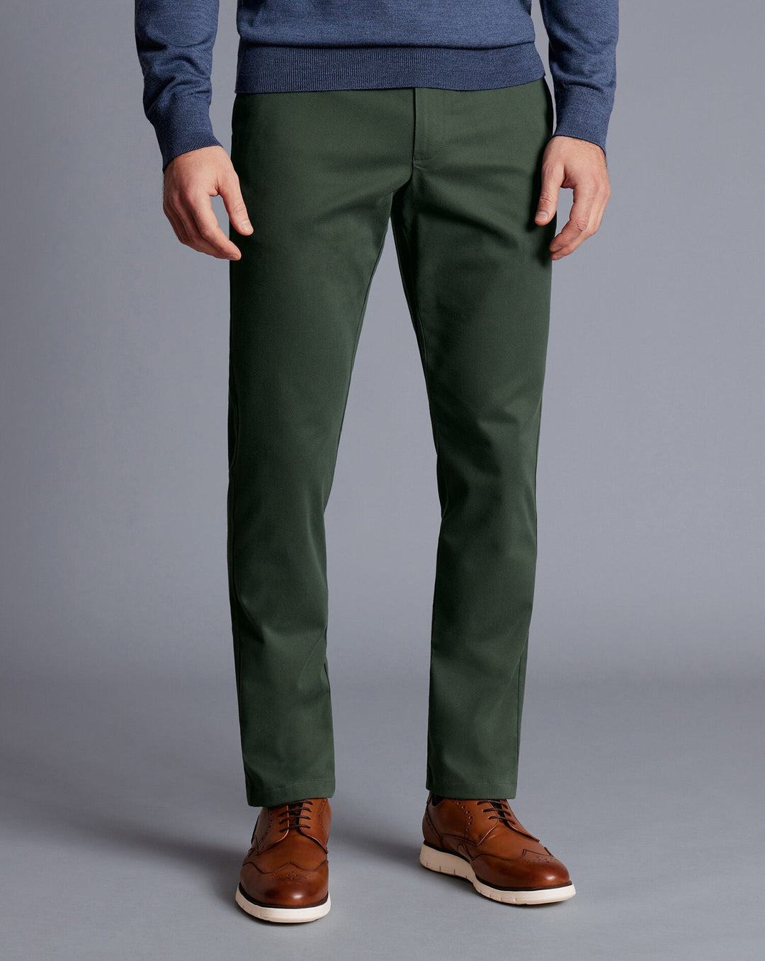 Dark Green Slim Fit Ultimate Non-Iron Chino