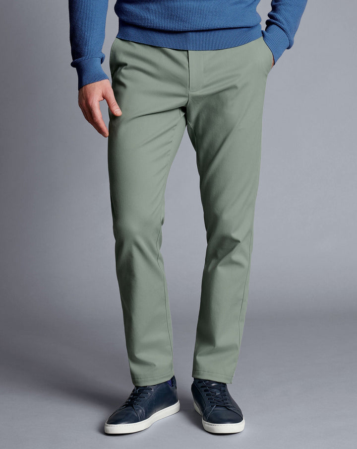 Sage Green Slim Fit Ultimate Non-Iron Chino