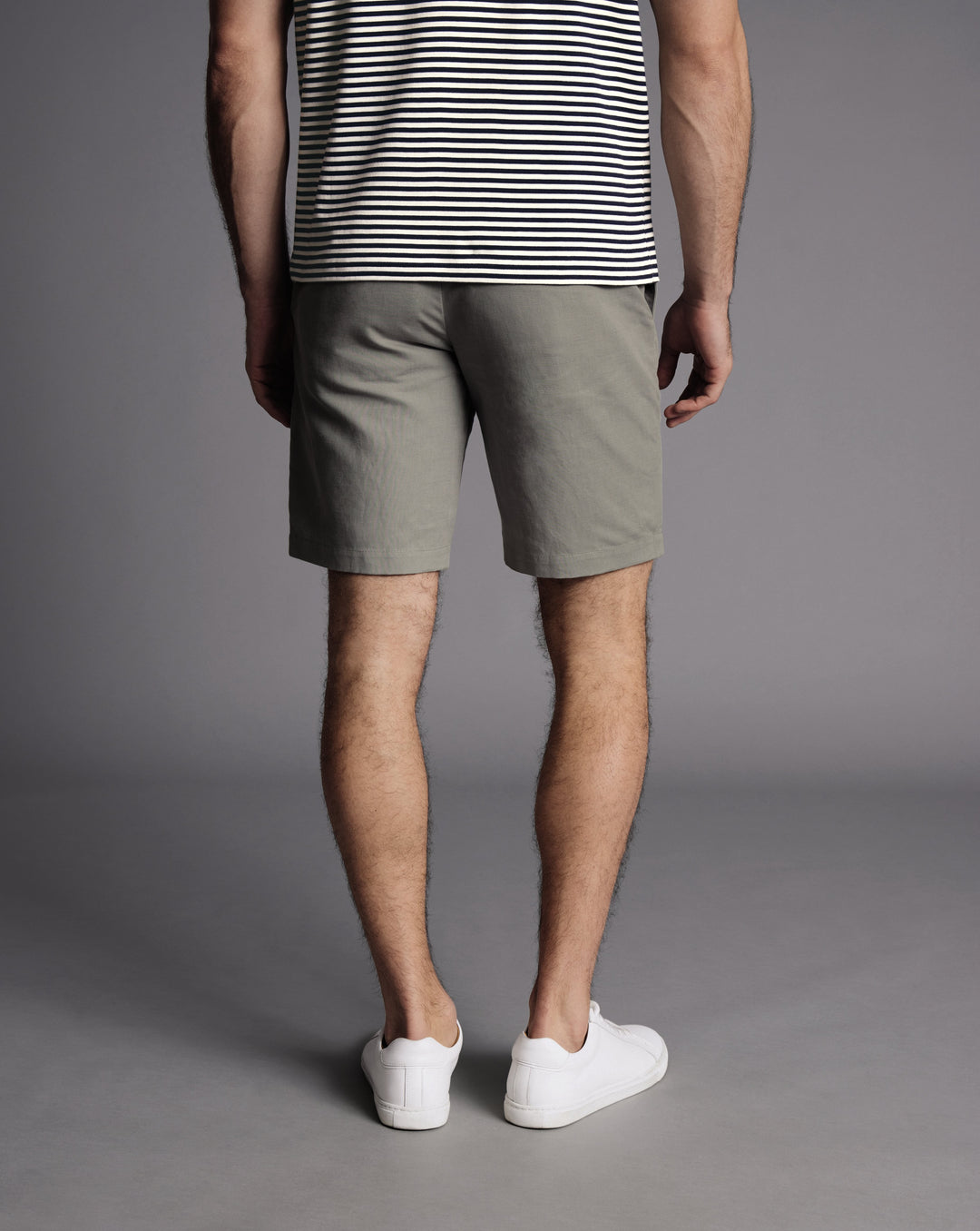 Light Grey Cotton Linen Short