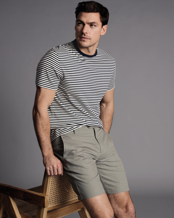 Light Grey Cotton Linen Short