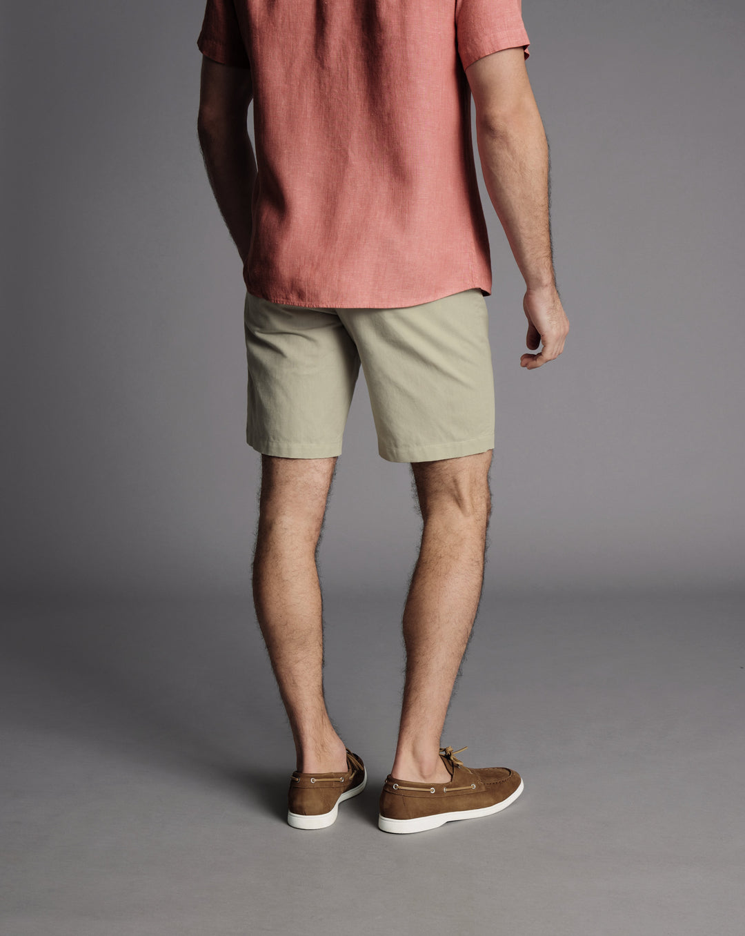 Stone Cotton Linen Short