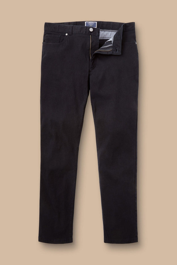 Dark Navy Twill Slim Fit 5 Pocket Jeans