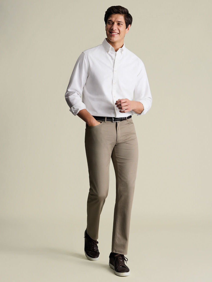 Charles Tyrwhitt Men Cotton Jeans TRJ0036 (Mocha)