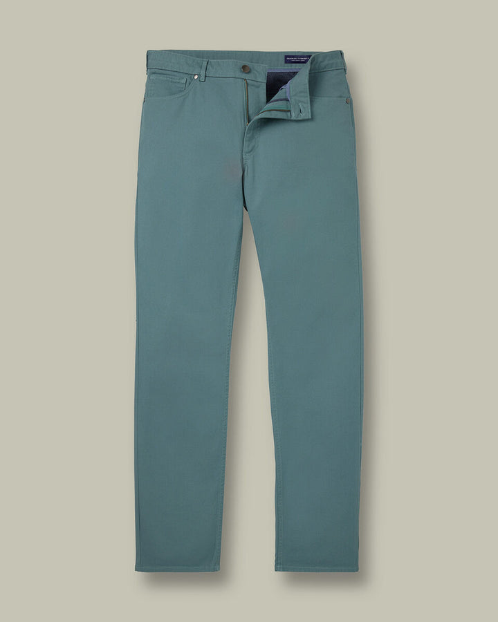 Charles Tyrwhitt Men Cotton Jeans TRJ0036 (Teal)