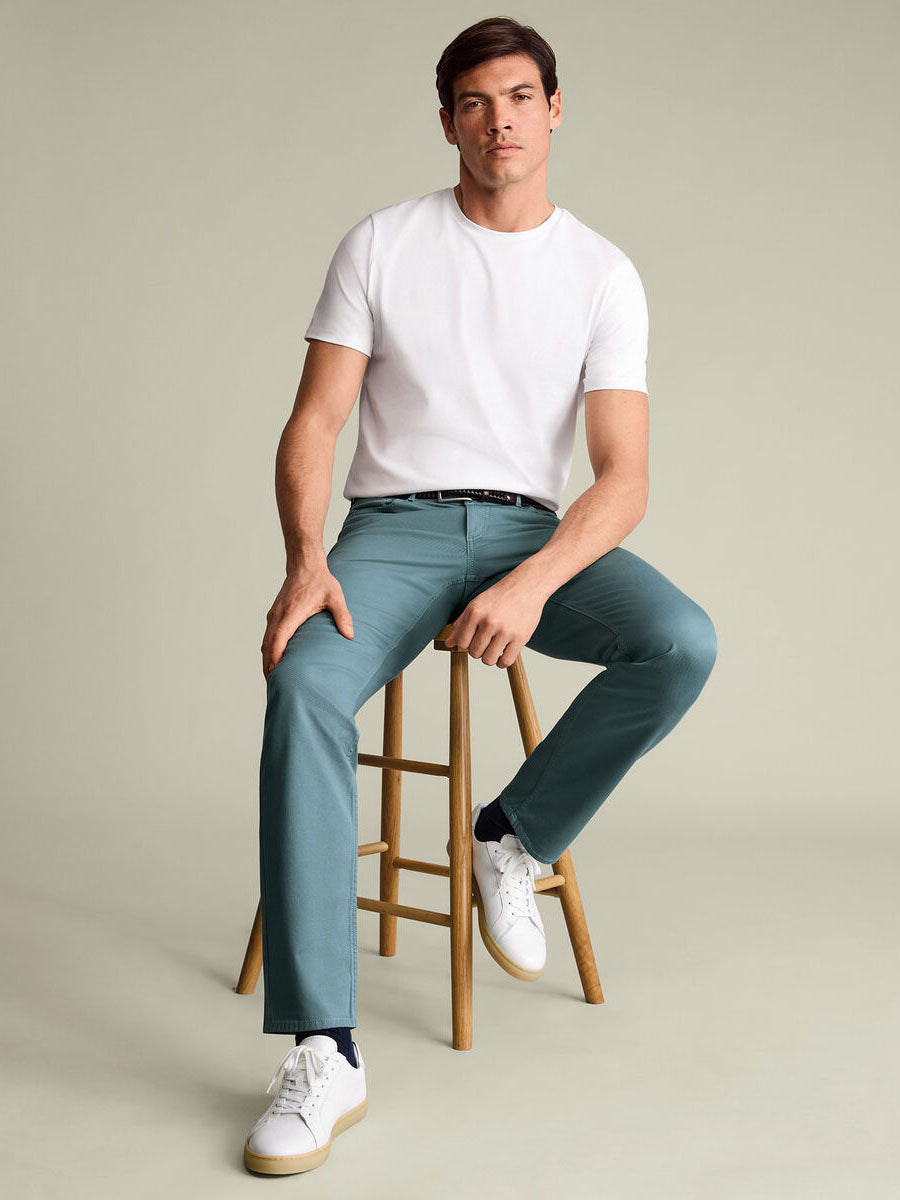 Charles Tyrwhitt Men Cotton Jeans TRJ0036 (Teal)
