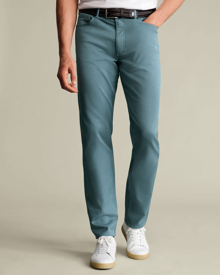 Charles Tyrwhitt Men Cotton Jeans TRJ0036 (Teal)