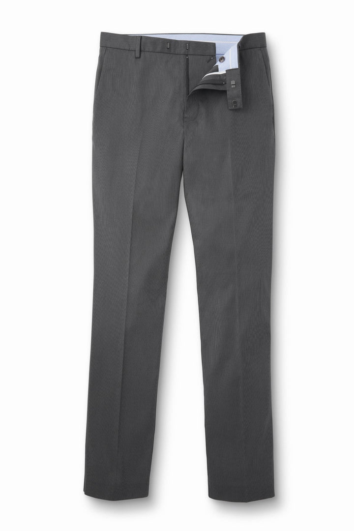 Charcoal Grey Slim Fit Smart Texture Trousers