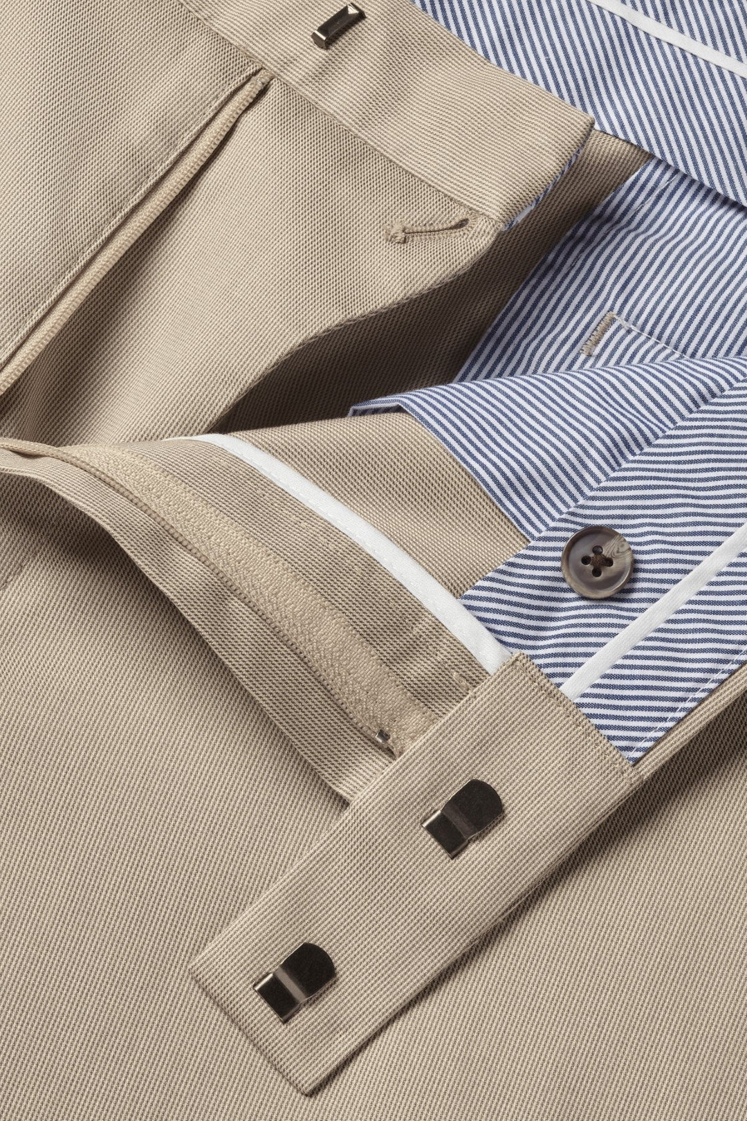 Limestone Classic Fit Smart Texture Trousers