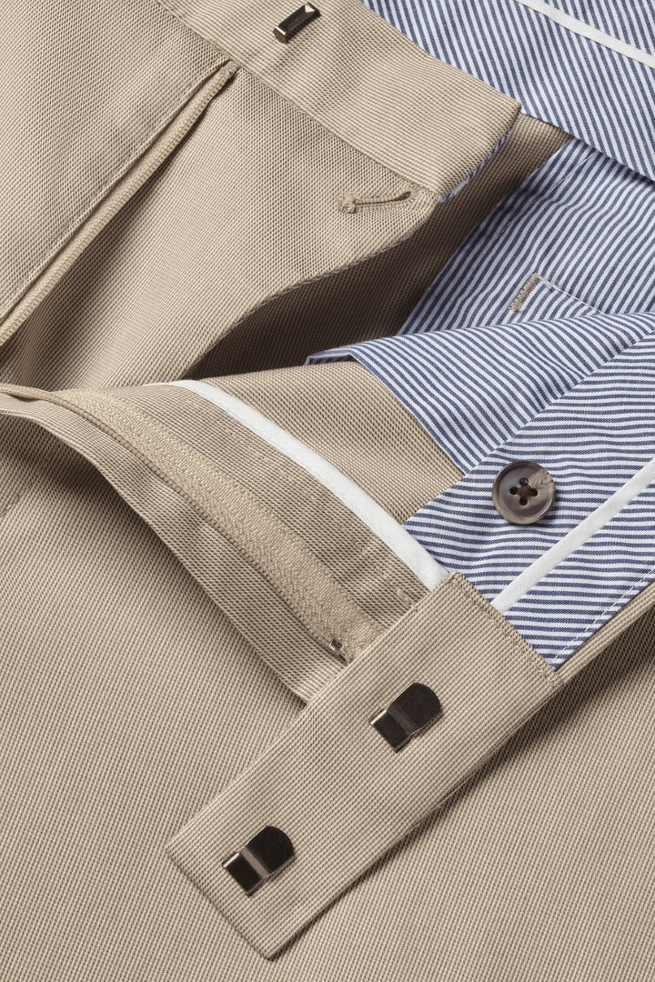 Limestone Classic Fit Smart Texture Trousers
