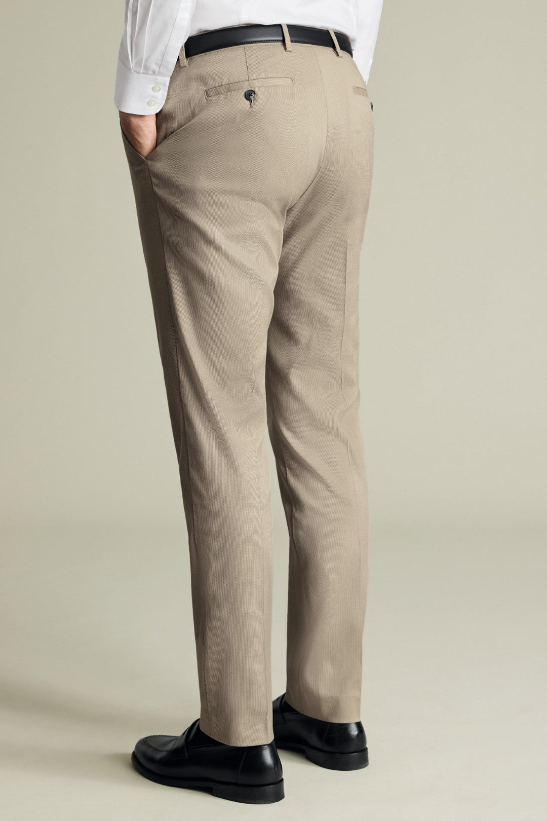 Limestone Classic Fit Smart Texture Trousers