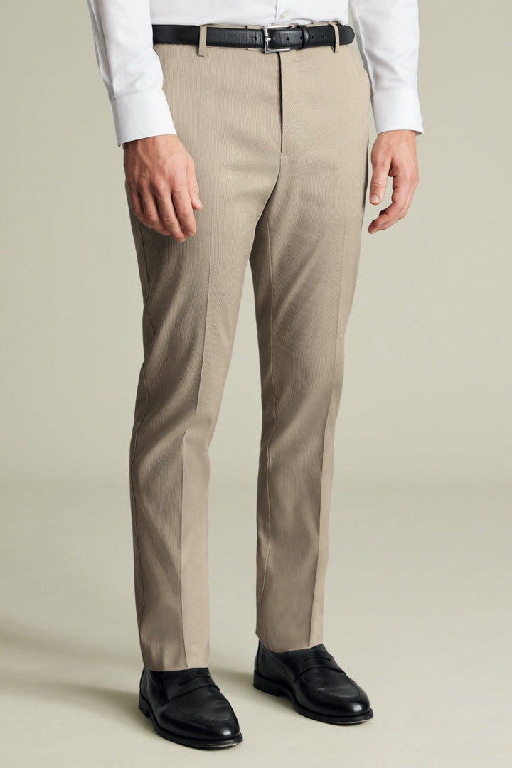Limestone Classic Fit Smart Texture Trousers