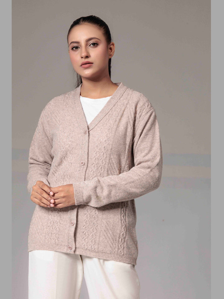 Oxford Ladies F/S Cardigan L-993 (Beige)