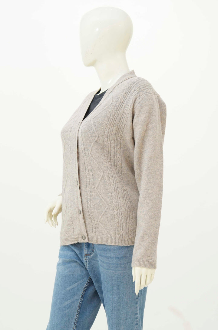 Oxford Ladies L/S Cardigan L-990 (Beige)