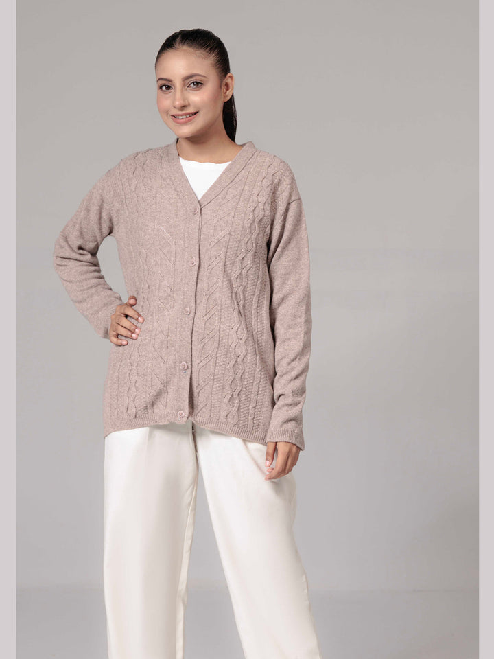 Oxford Ladies F/S Cardigan L-995 (Beige)