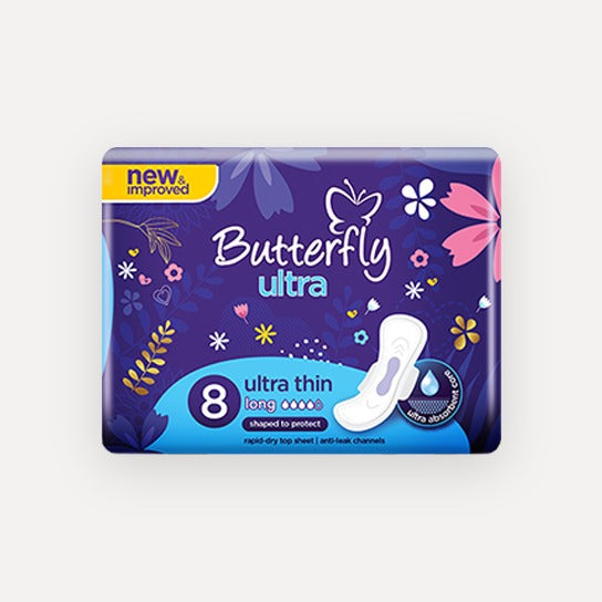 Butterfly Ultra Insividually Wrapped 8 Large (hige absorb gel)