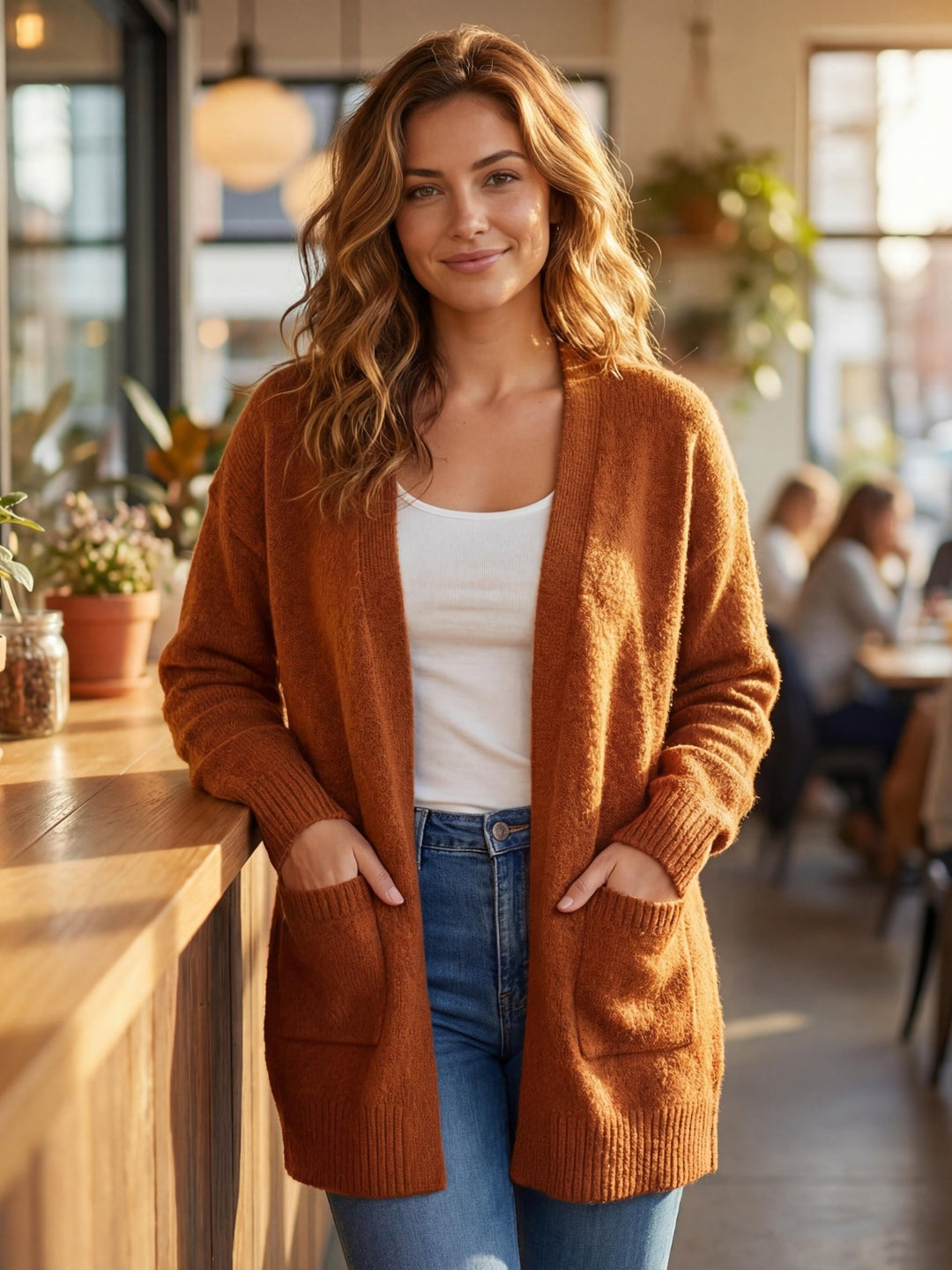George Ladies F/O Cardigan (Caramel)
