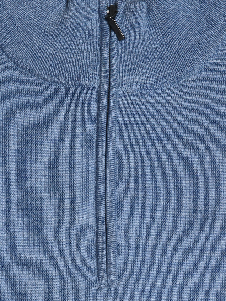 Paul Costelloe Men L/S Merino Half Zip Zipper