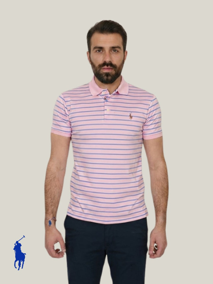 RL Mens S/S Small Pony (Soft Touch) Striper Polo 710744903001