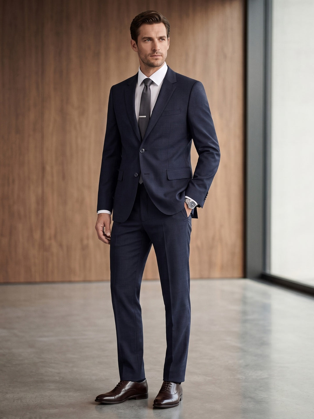 Hugo Boss Men Wool Plain Suits-50485595