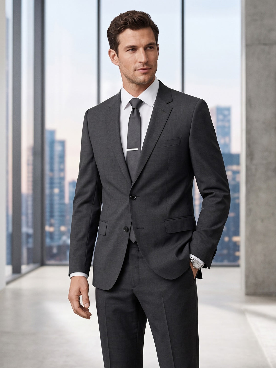 Hugo Boss Men Wool Plain Suits-50485595