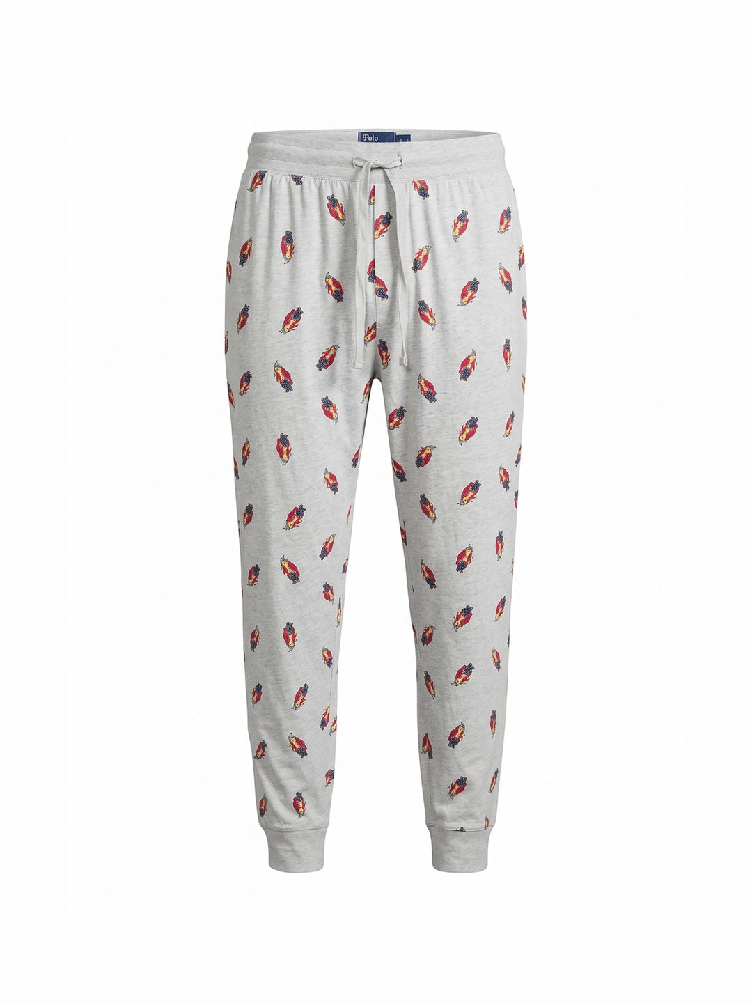 RL Men L/S (Bear Print )T-Shirt With Pajama (Black)