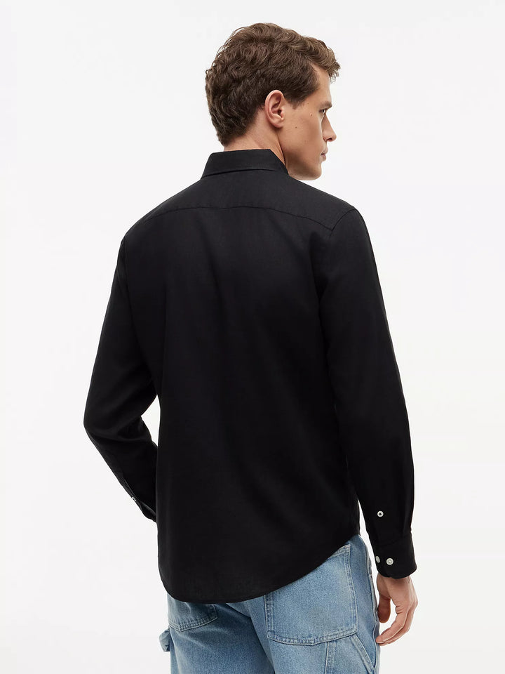TH Men L/S Button Down Plain Shirt XM04090