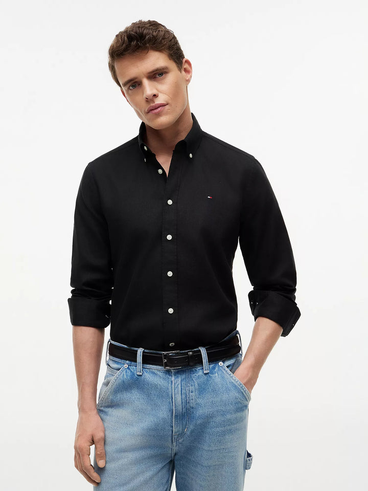 TH Men L/S Button Down Plain Shirt XM04090